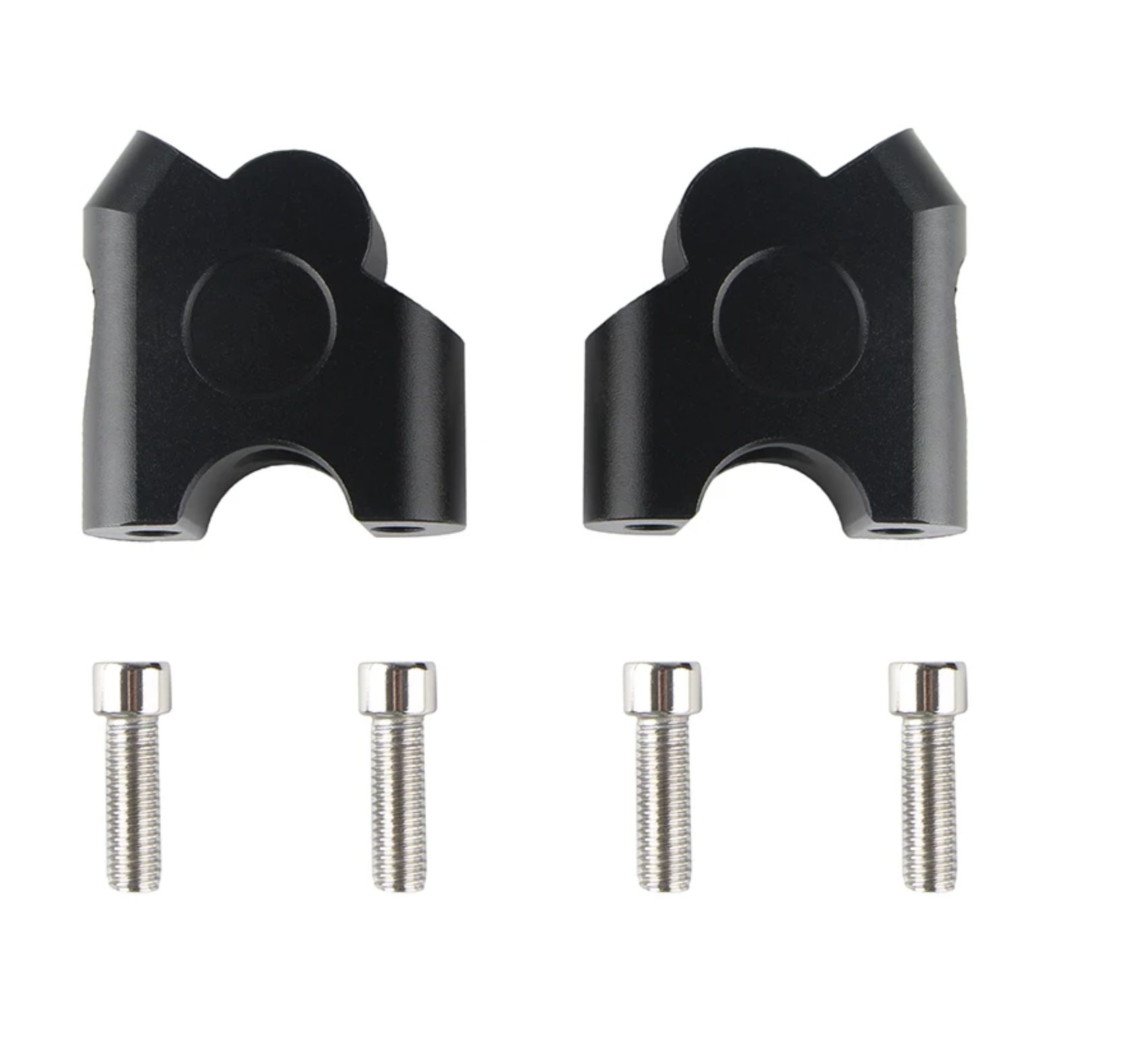Knmaster 22 mm Motosiklet Siyah Gidon Yükseltme Aparatı  