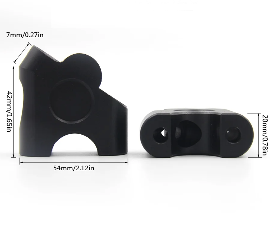 Knmaster 22 mm Motosiklet Siyah Gidon Yükseltme Aparatı  