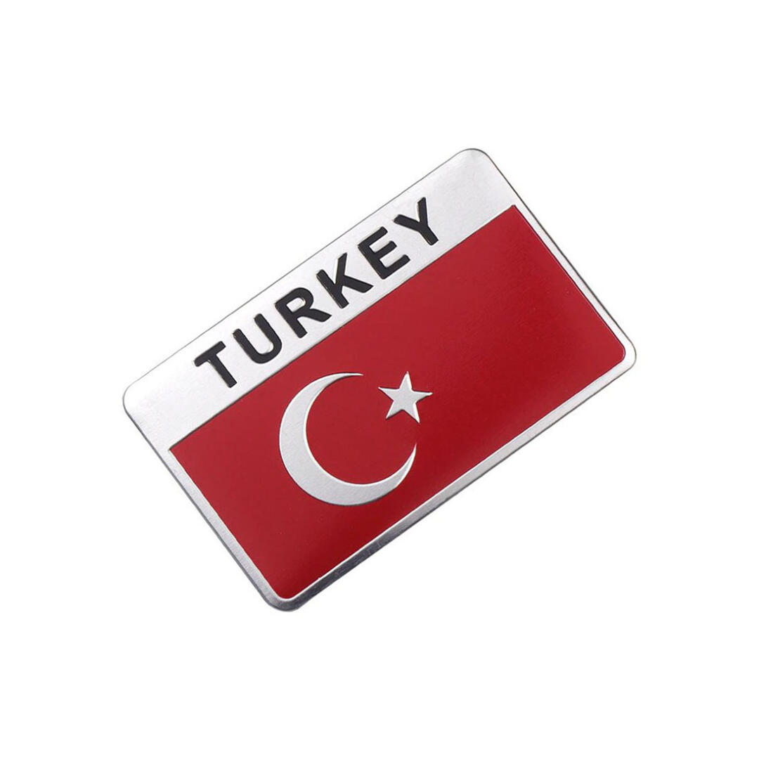 Ülke Bayrakları Alüminyum Dikdörtgen Sticker