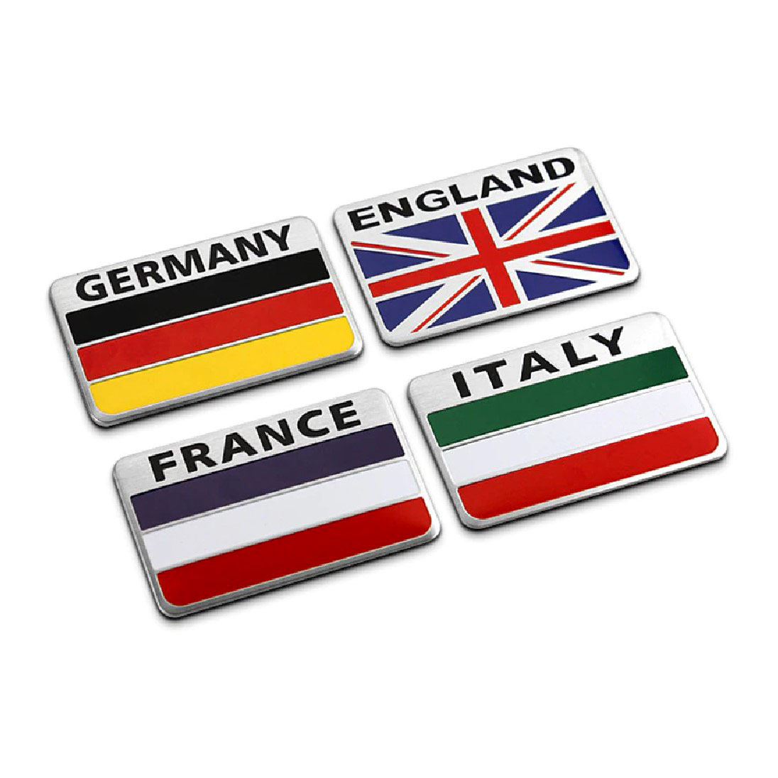 Ülke Bayrakları Alüminyum Dikdörtgen Sticker