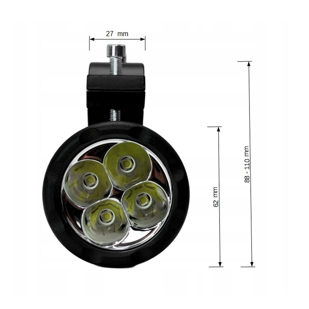 KNMASTER Knmaster Fighter S 20W Çakarlı Motosiklet Led Sis Farı
