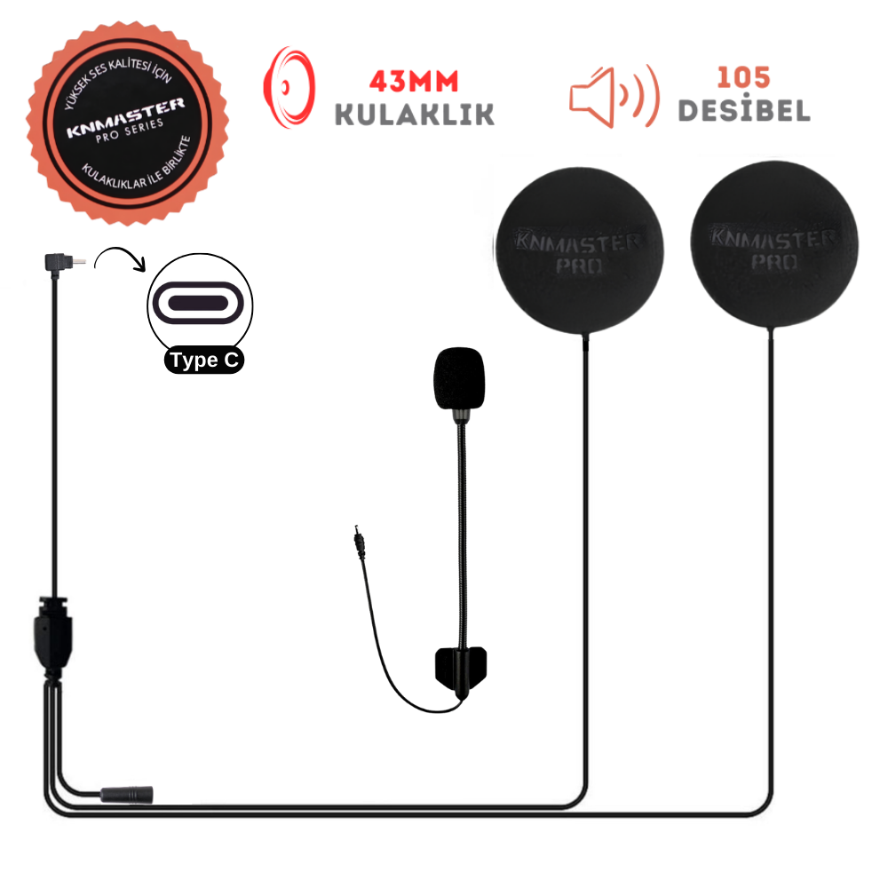 VOGE Knmaster KN2300 Açık Kask Mikrofon ve Kulaklık