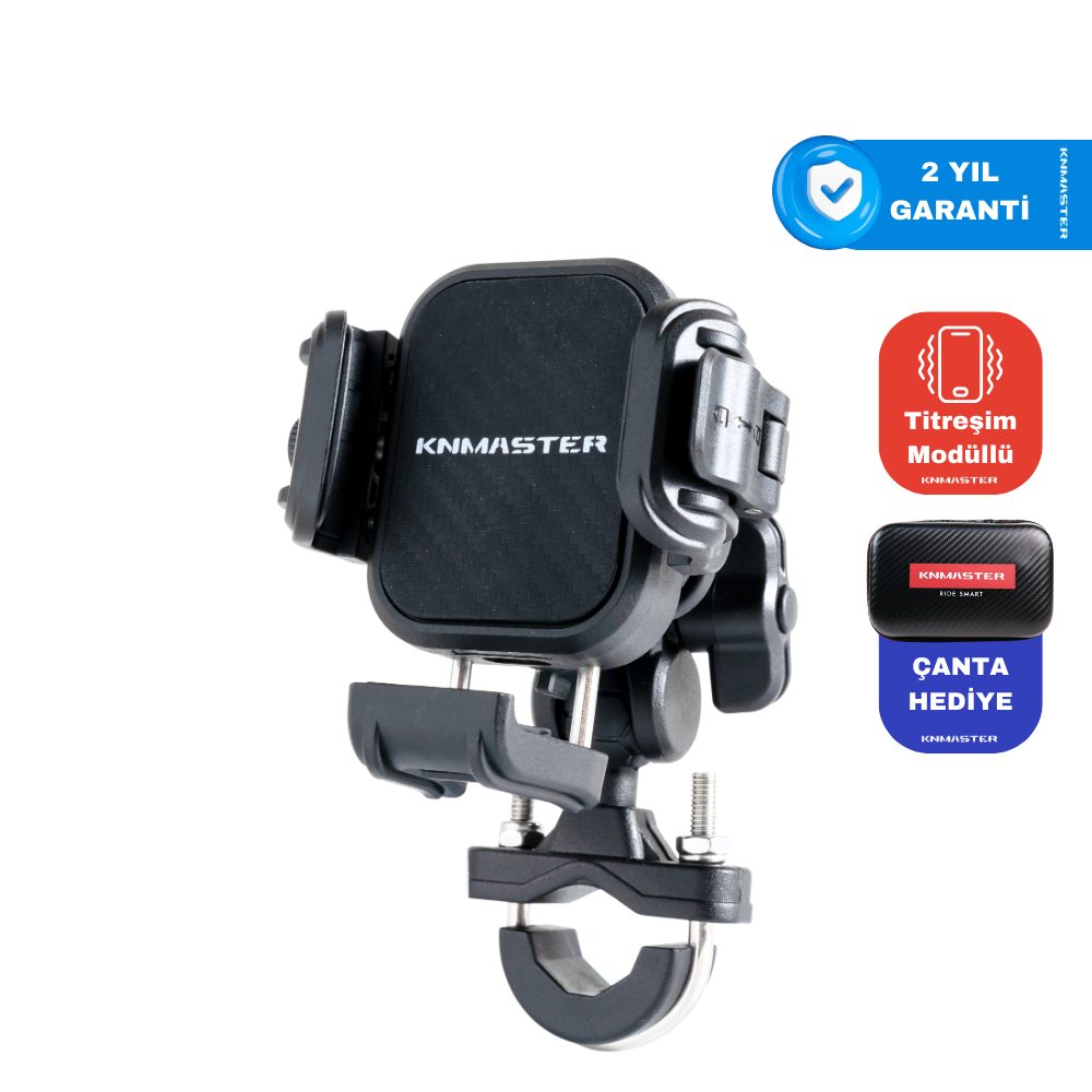 KNMASTER TT870 Titreşim Önleyicili Motosiklet Telefon Tutucu