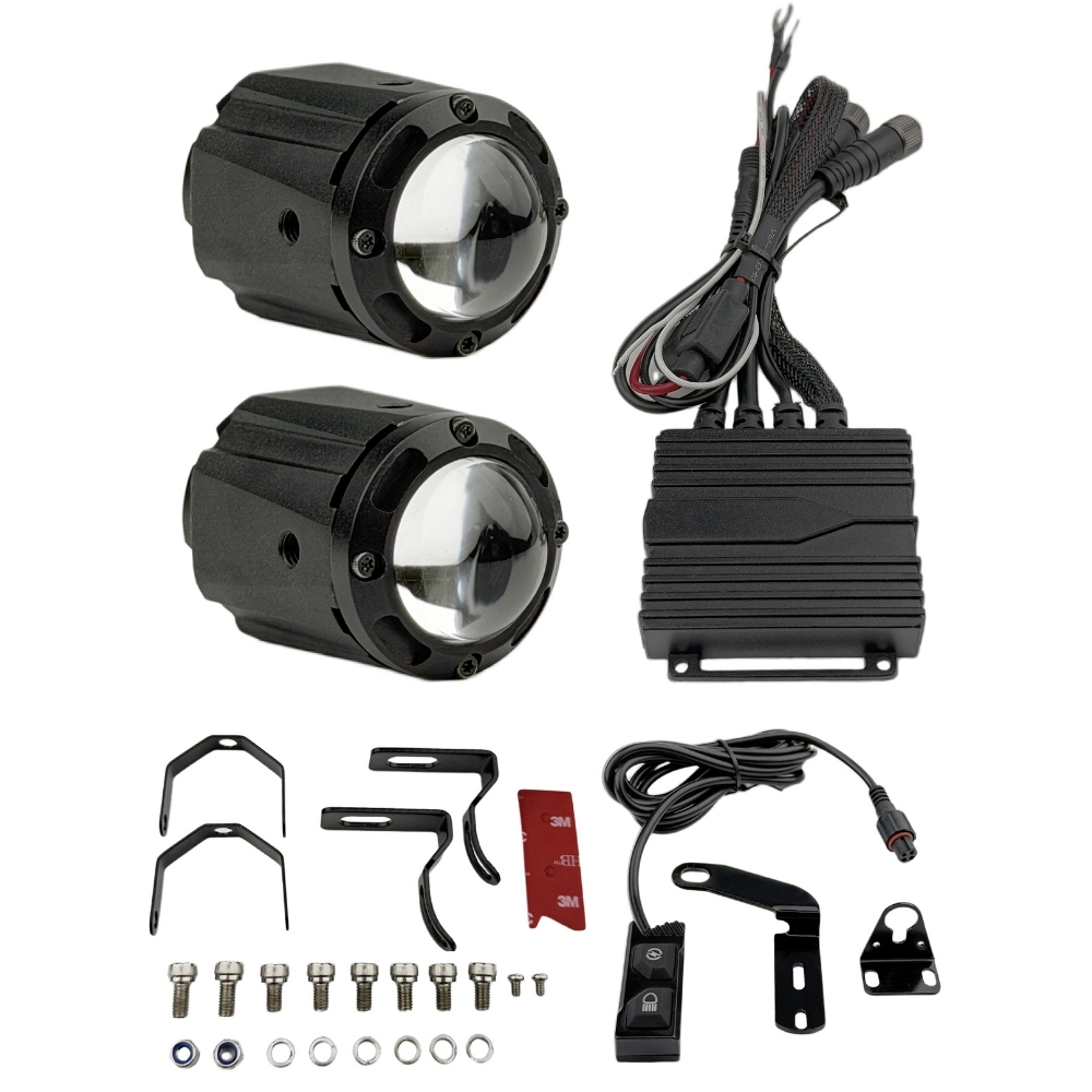 KNMASTER BOSTON 60W 3 Renkli & 3 Modlu Çakar Motosiklet LED Sis Farı