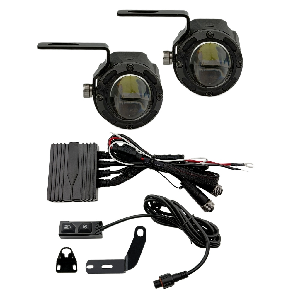 KNMASTER BOSTON 60W 3 Renkli & 3 Modlu Çakar Motosiklet LED Sis Farı