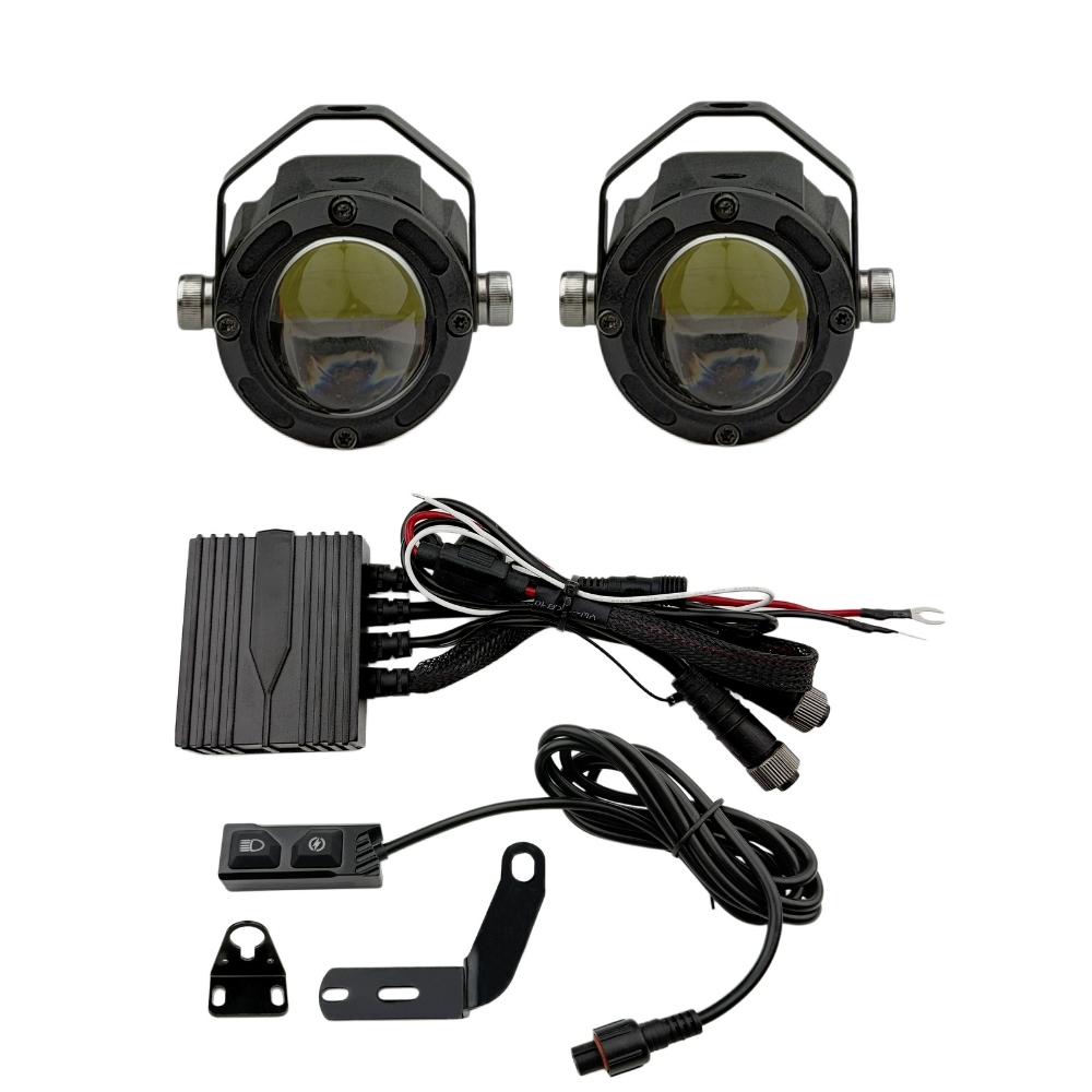 KNMASTER BOSTON 60W 3 Renkli & 3 Modlu Çakar Motosiklet LED Sis Farı