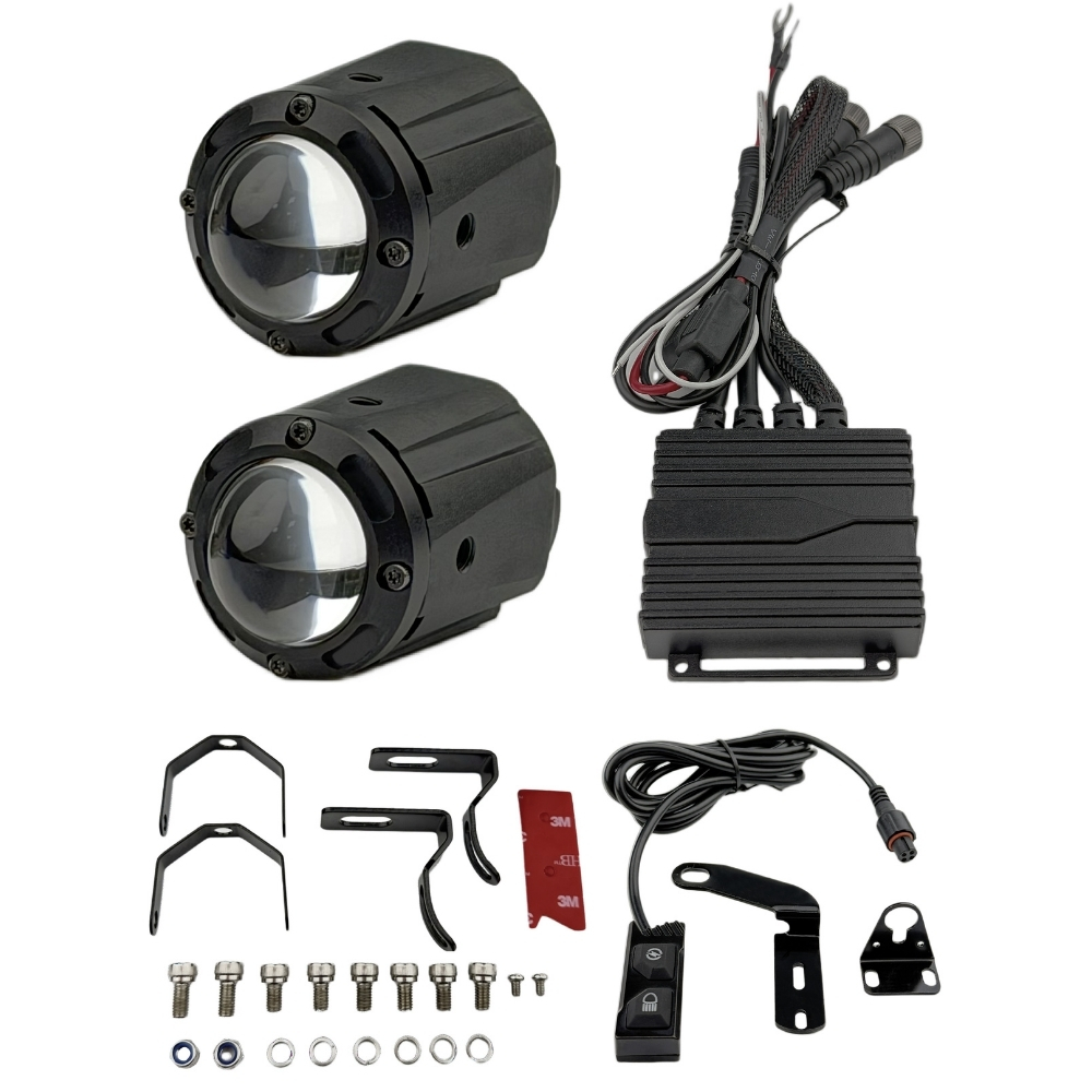 KNMASTER BOSTON 60W 3 Renkli & 3 Modlu Çakar Motosiklet LED Sis Farı