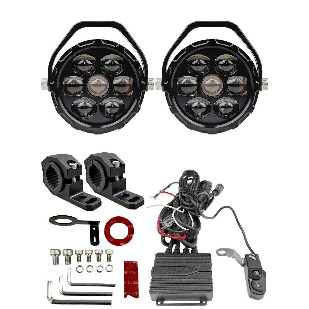 KNMASTER VOLENTA 90W 3 Renkli Motosiklet LED Sis Farı