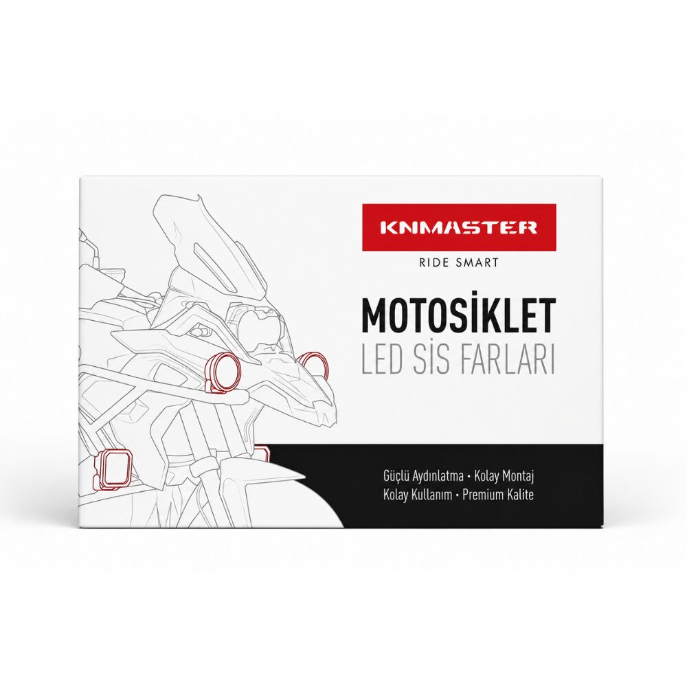KNMASTER VOLENTA 90W 3 Renkli Motosiklet LED Sis Farı