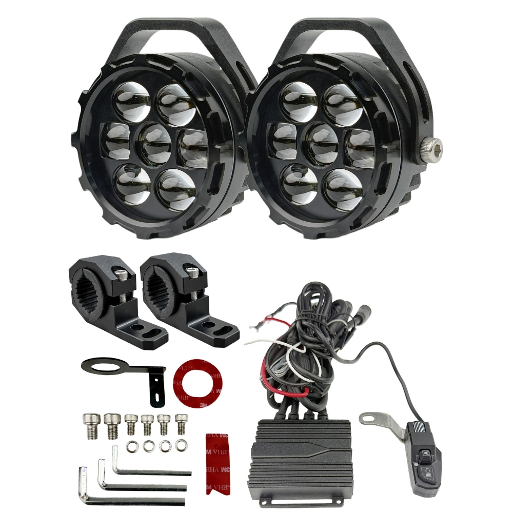 KNMASTER VOLENTA 90W 3 Renkli Motosiklet LED Sis Farı