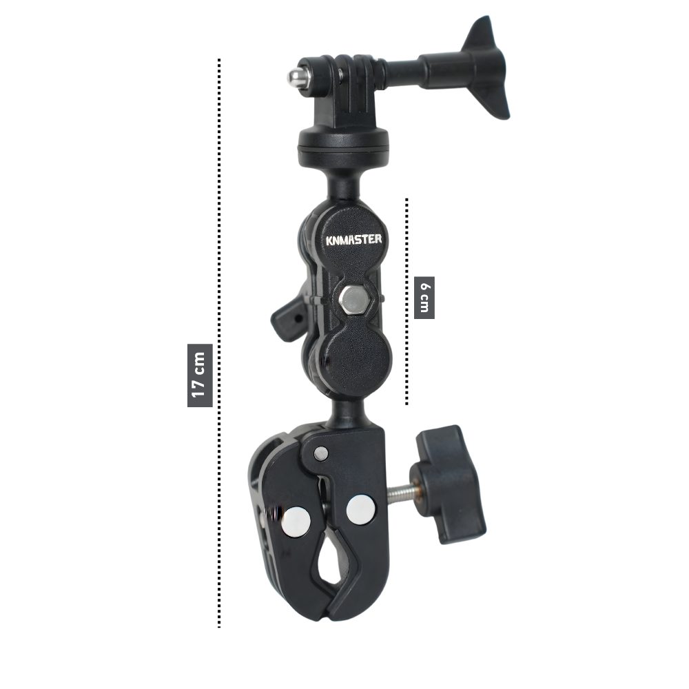 Knmaster MC140 – 360° Ayarlanabilir Motosiklet Gidon / Koruma Demiri / Çanta Demiri / Ayna Bağlantılı Aksiyon Kamera Aparatı