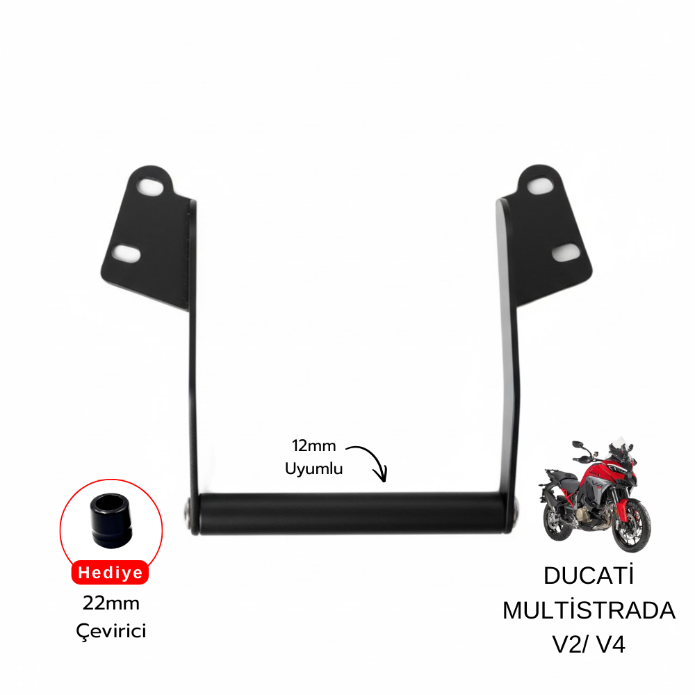 Ducati Pixel – DUCATİ Multistrada V2/ V4 Uyumlu Telefon & Navigasyon Tutucu – Siyah