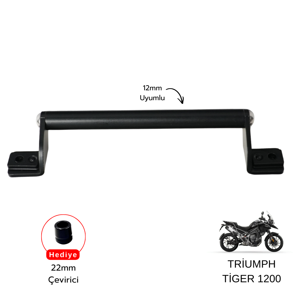 Pixel – Triumph Tiger 1200 Uyumlu Telefon & Navigasyon Tutucu – Siyah