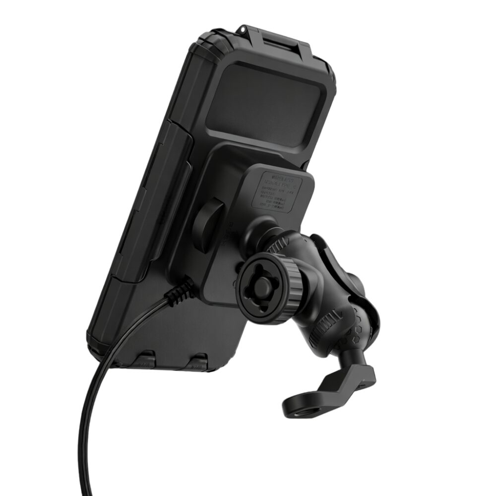 KNMASTER TT950WUC Kablosuz Şarjlı Tüm Motosikletlere Uyumlu Kapalı Telefon Tutucu