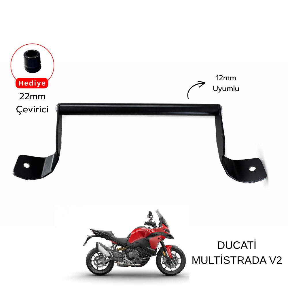 Pixel – DUCATİ Multistrada V2 Uyumlu Telefon & Navigasyon Tutucu – Siyah