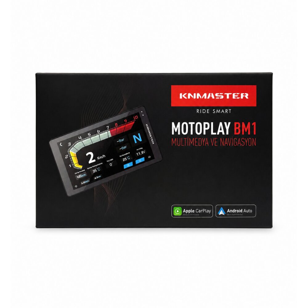 KNMASTER MOTOPLAY BM1 –  7″ BMW Uyumlu Motosiklet CarPlay & Android Auto Multimedya Ekranı