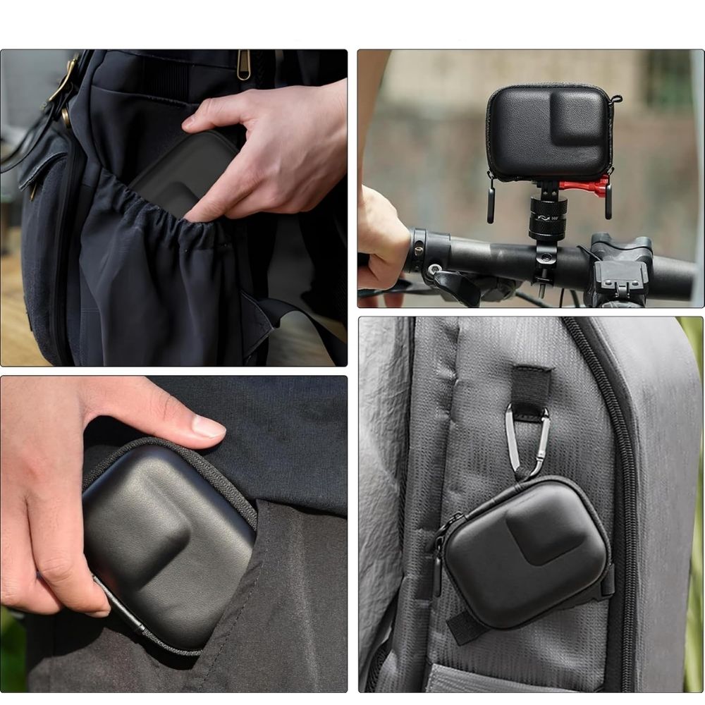 KNMASTER Aksiyon Kamerası Taşıma Çantası – DJI / Insta360 Kameralar Uyumlu Sert Koruyucu Çanta