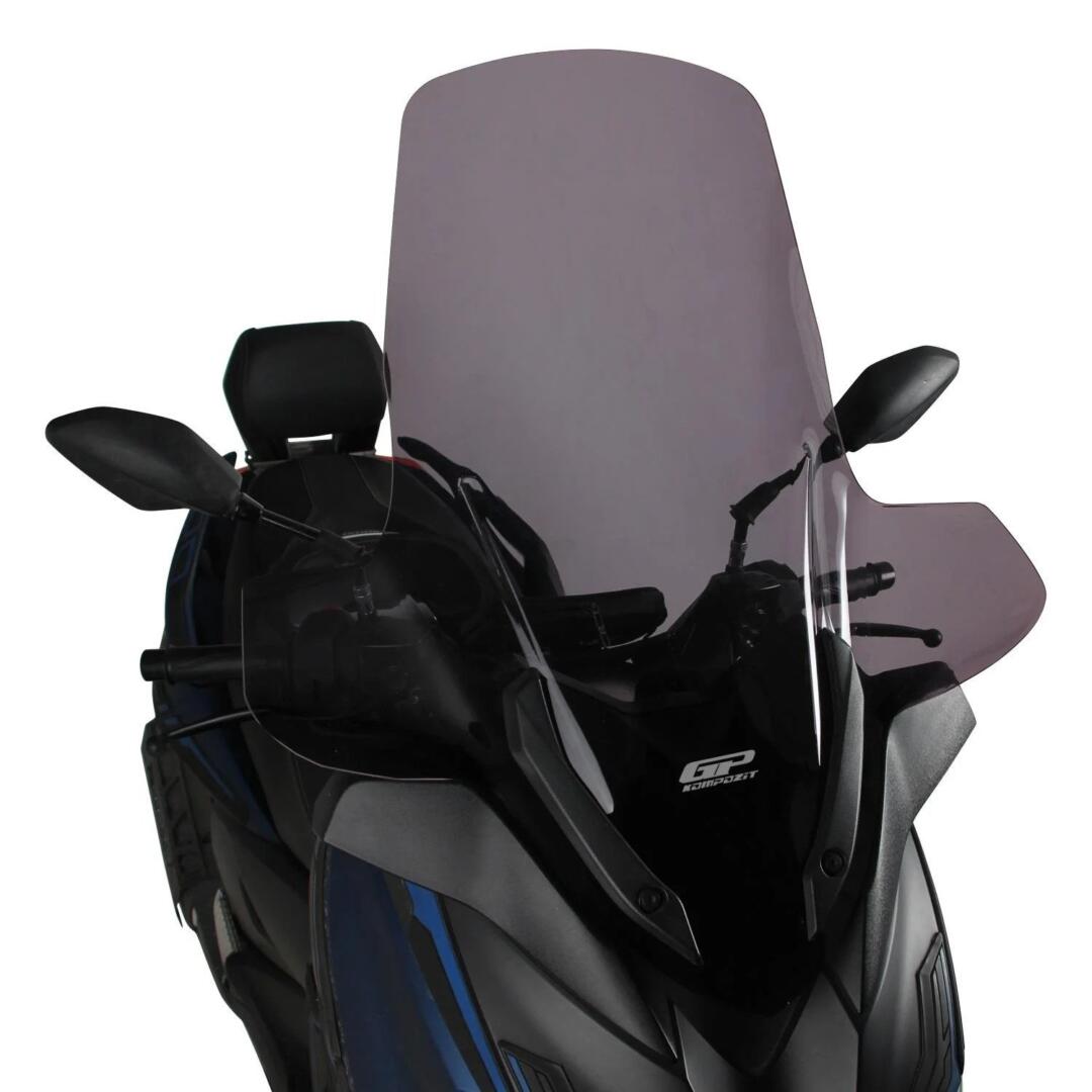 GP Kompozit GP Kompozit Yamaha XMAX 250 / 300 / 400 2018-2022 Uyumlu Elcikli Ön Cam Füme 60 Cm