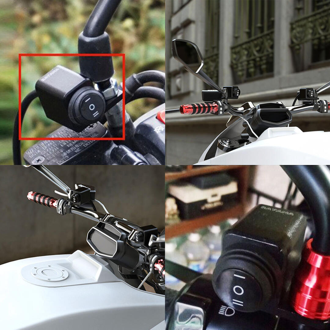 KNMASTER Knmaster Ayna Bağlantılı Çift Fonksiyonlu Motosiklet Aç Kapa Düğmesi