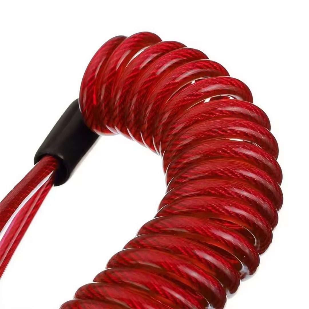Knmaster Motosiklet Disk Kilidi Hatırlatıcı Kablo Kırmızı / Neon Sarı