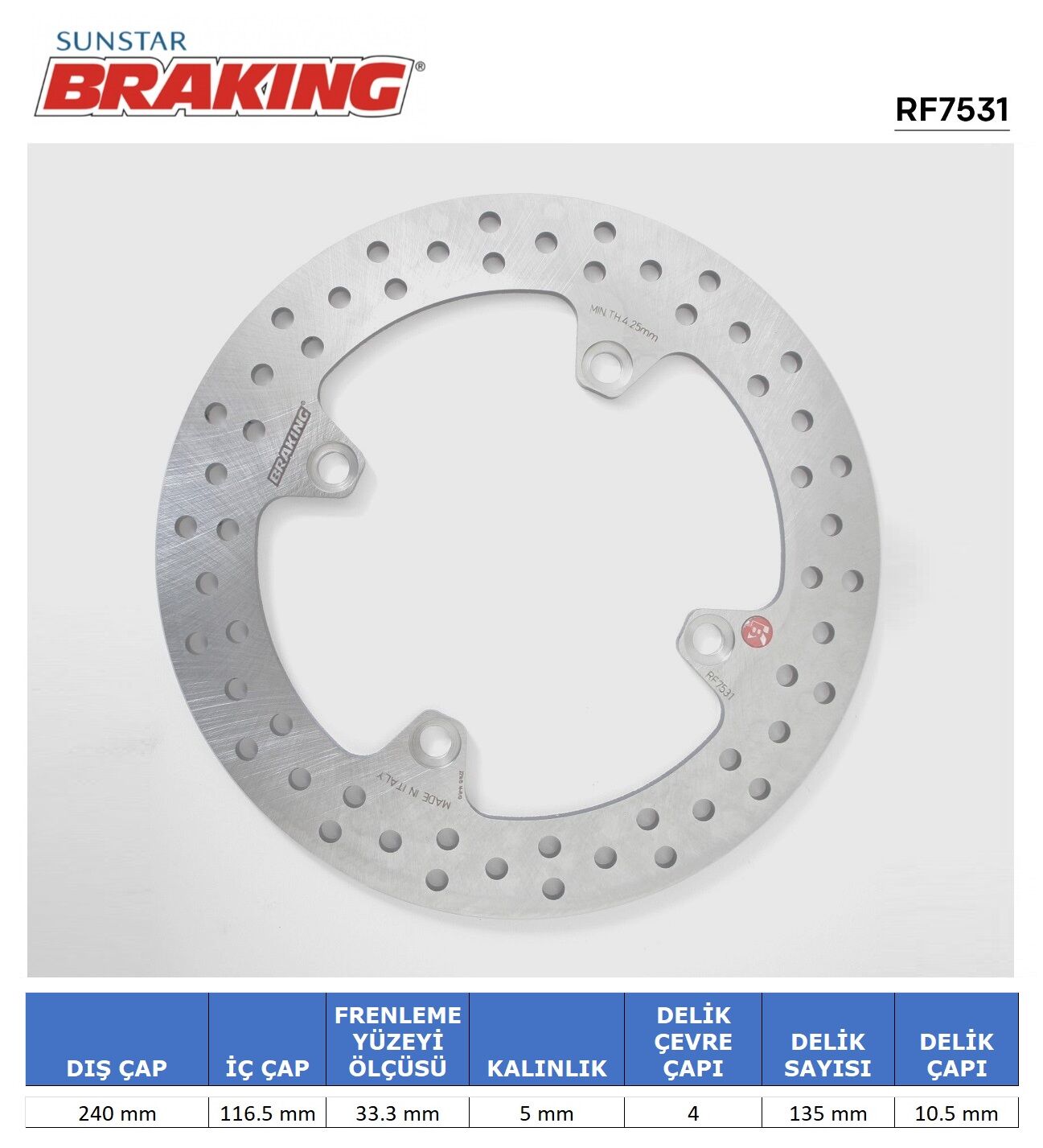 HONDA Honda CBF 600 HONDA CBF 500-600-1000 / X-ADV 750 / CBR 600 F YUVARLAK ARKA FREN DİSKİ HONDA Honda CBF 600 HONDA CBF 500-600-1000 / X-ADV 750 / CBR 600 F YUVARLAK ARKA FREN DİSKİ