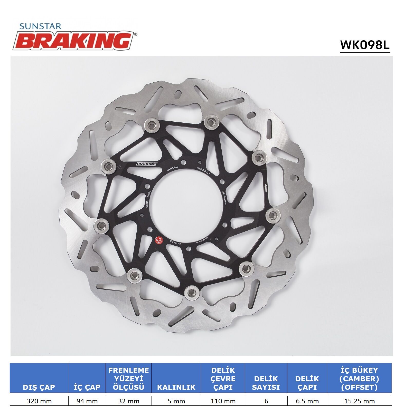 HONDA Honda CBR 1000RR HONDA CBR 1000RR DALGALI ÖN PERFORMANS FREN DİSKİ (SOL) HONDA Honda CBR 1000RR HONDA CBR 1000RR DALGALI ÖN PERFORMANS FREN DİSKİ (SOL)
