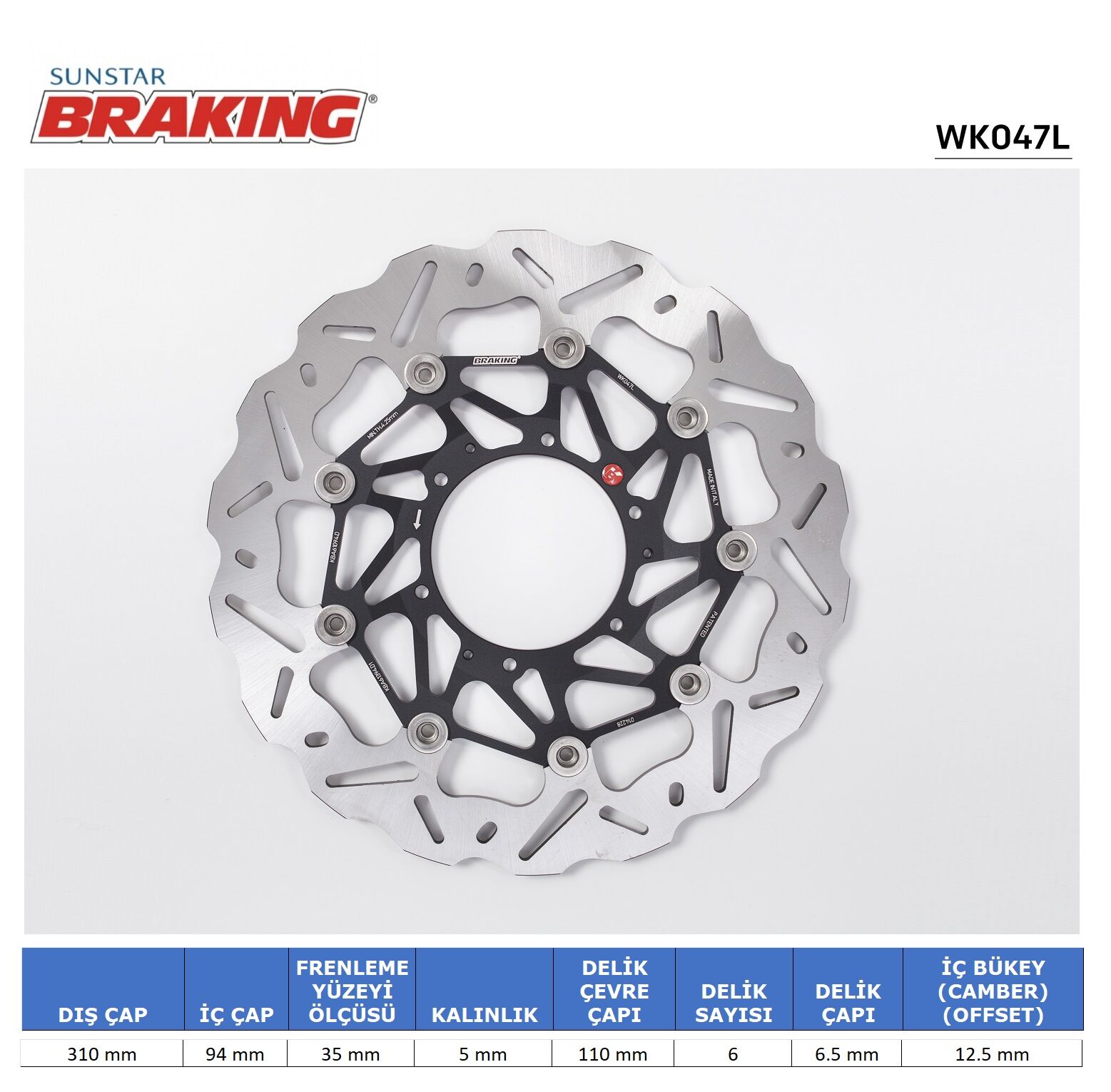 HONDA Honda CBR 1000RR HONDA CBR 600 RR / CB 1000 R DALGALI ÖN PERFORMANS FREN DİSKİ (SOL) HONDA Honda CBR 1000RR HONDA CBR 600 RR / CB 1000 R DALGALI ÖN PERFORMANS FREN DİSKİ (SOL)