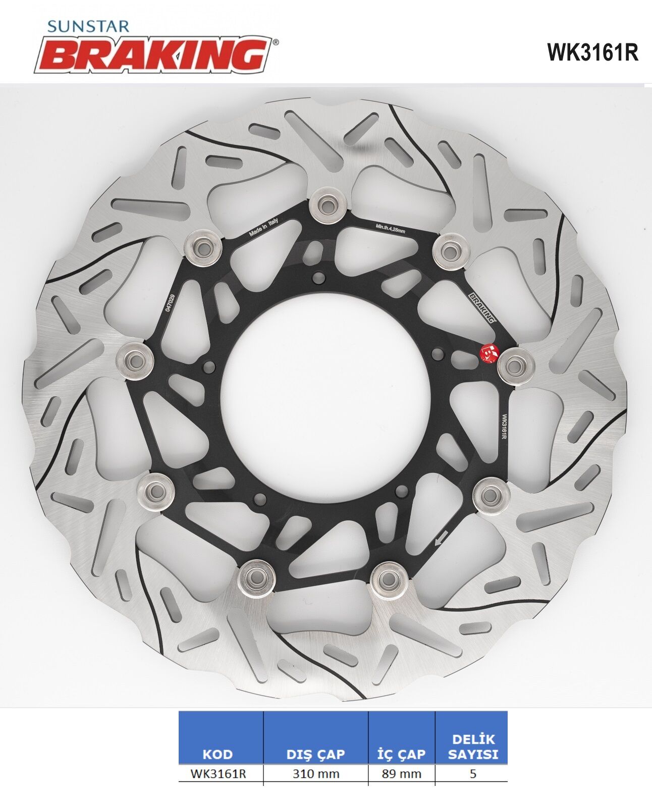 HONDA Honda CRF L Africa Twin / ADV / DCT L2 DALGALI ÖN PERFORMANS FREN DİSKİ (SAĞ) HONDA Honda CRF L Africa Twin / ADV / DCT L2 DALGALI ÖN PERFORMANS FREN DİSKİ (SAĞ)