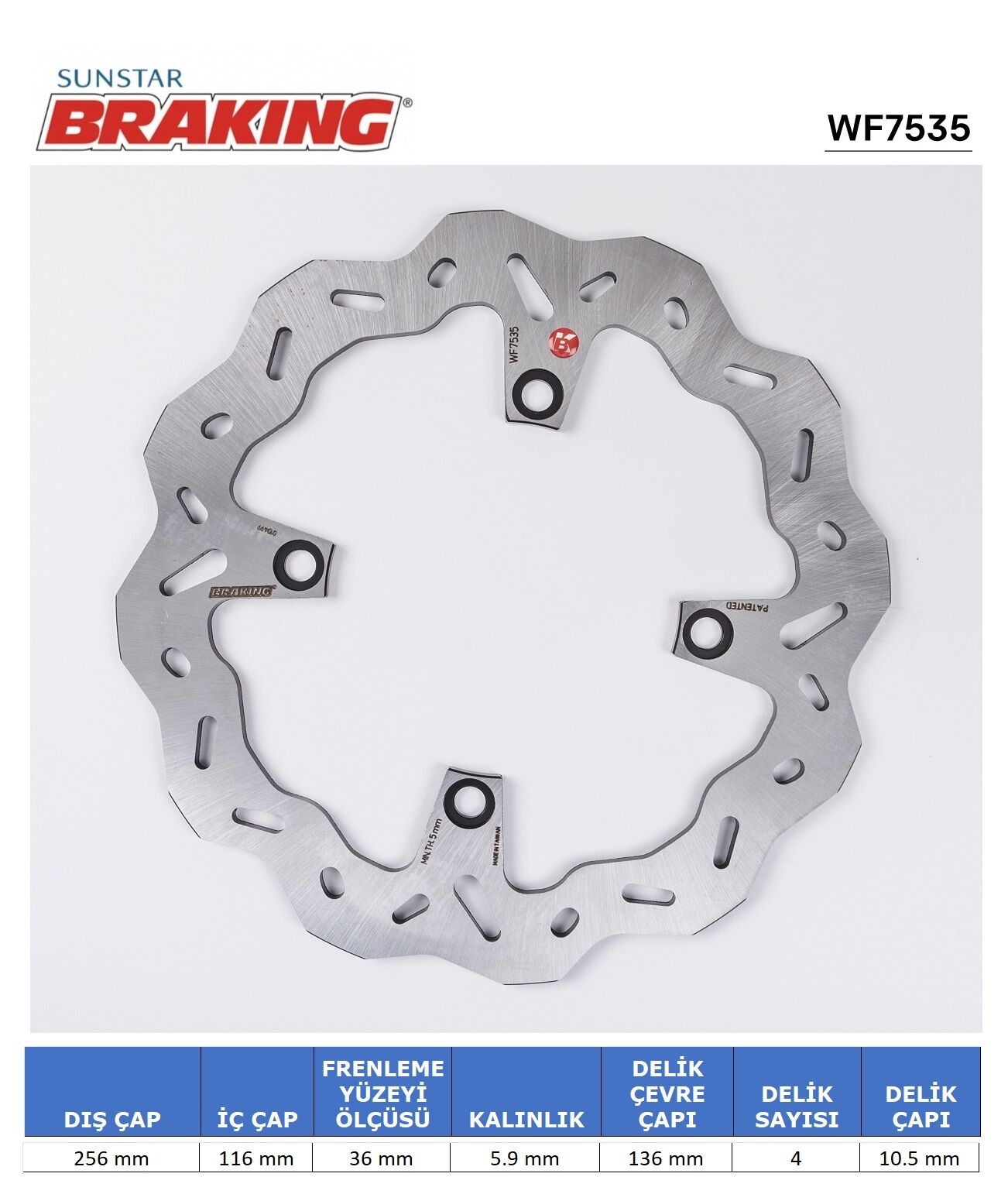 Honda CRF L Africa Twin / DCT L1 HONDA CRF 1000-1100 DALGALI ARKA FREN DİSKİ