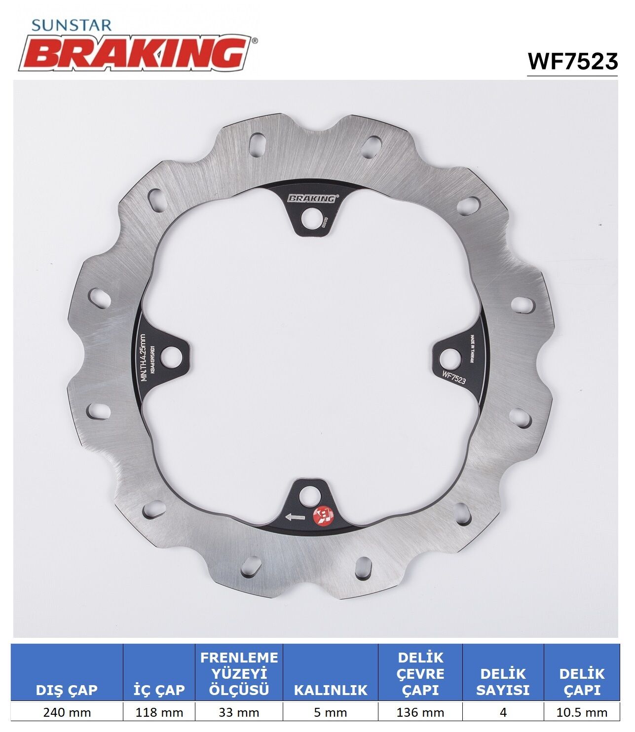 Honda Forza 750 ABS HONDA CB 500F-650F / CBR 500-650 DALGALI ARKA FREN DİSKİ