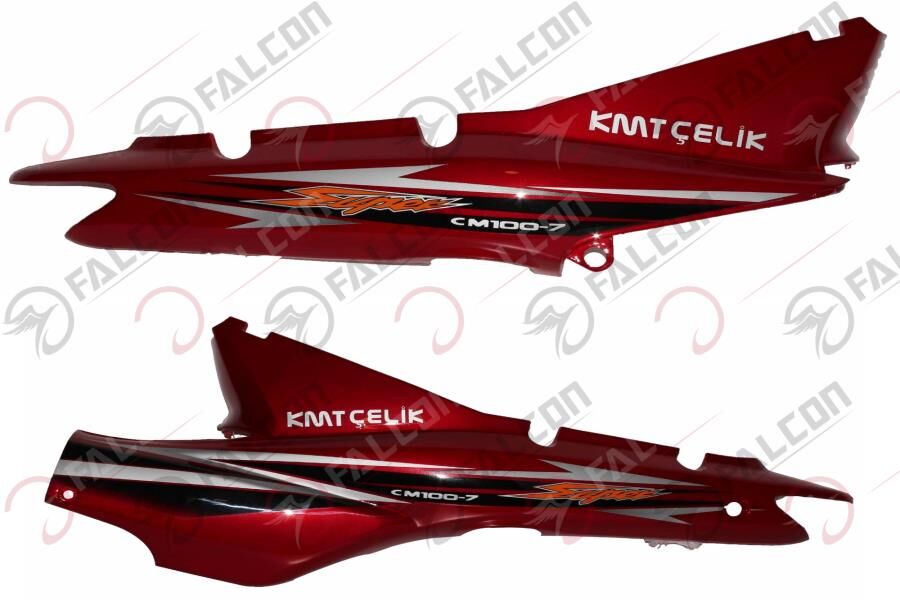 FALCON Falcon Kmt Çelik 100 Arka Karenaj Sağ Sol Kırmızı Takım