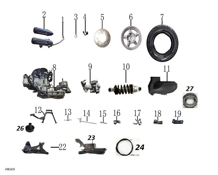 YUKİ YUKİ HAMMER 50 ARKA AMORTİSÖR YUKİ YUKİ HAMMER 50 ARKA AMORTİSÖR