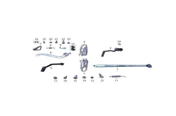 YUKİ DIRTY PAWS 250 2T ARKA FREN PEDAL BASAMAĞI YUKİ DIRTY PAWS 250 2T ARKA FREN PEDAL BASAMAĞI